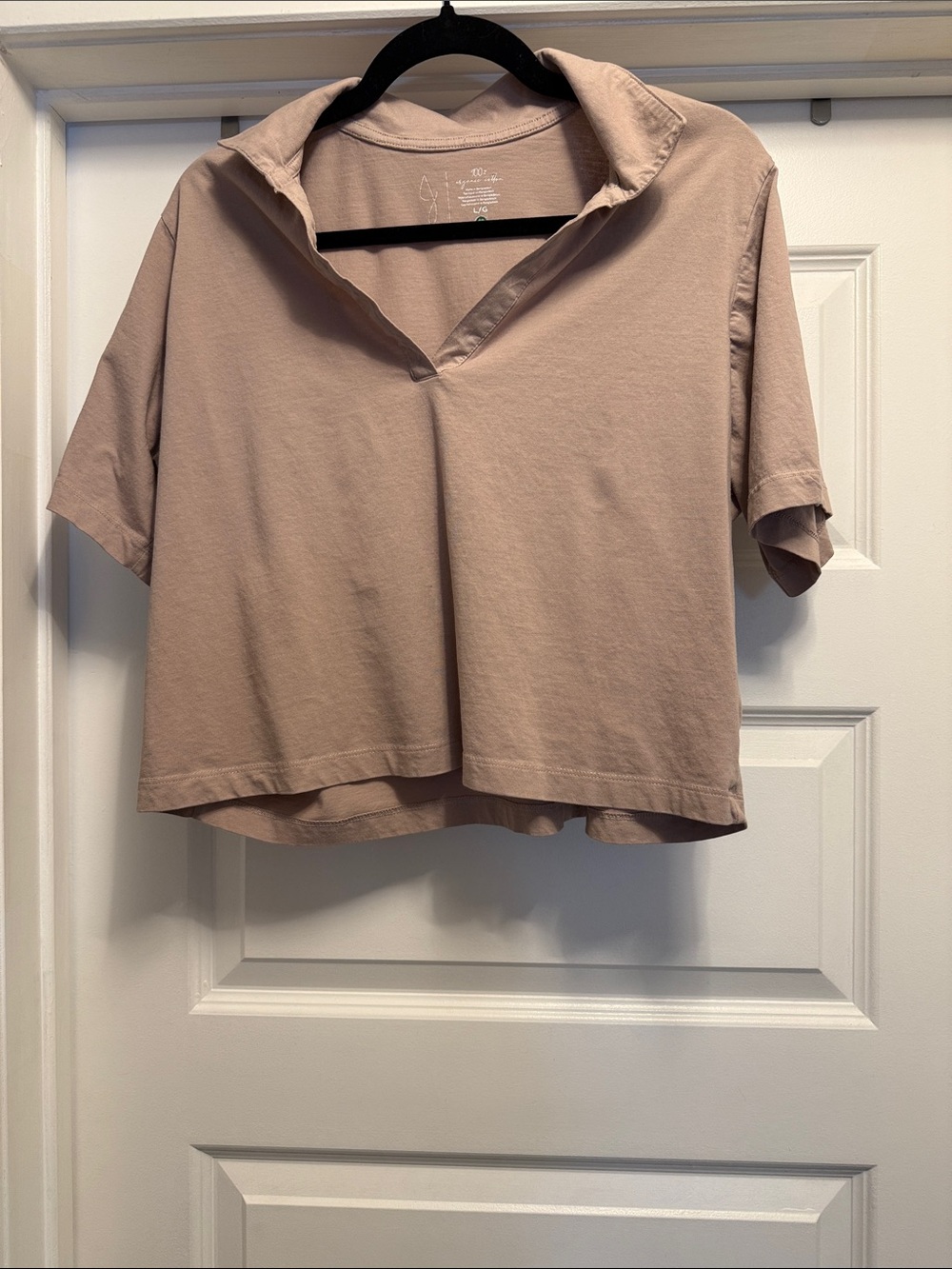 Joie Women’s Cropped Polo Top in Dusty Rose